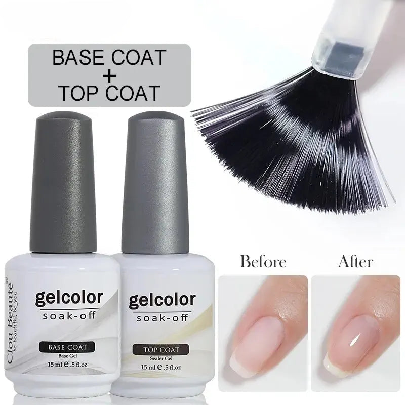 Top Coat and Base Coat UV Gel Nail Manicure