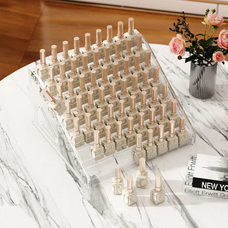 Layers Acrylic Nail Polish Display Rack Transparent Cosmetic Organizer 3/4/5/6/7