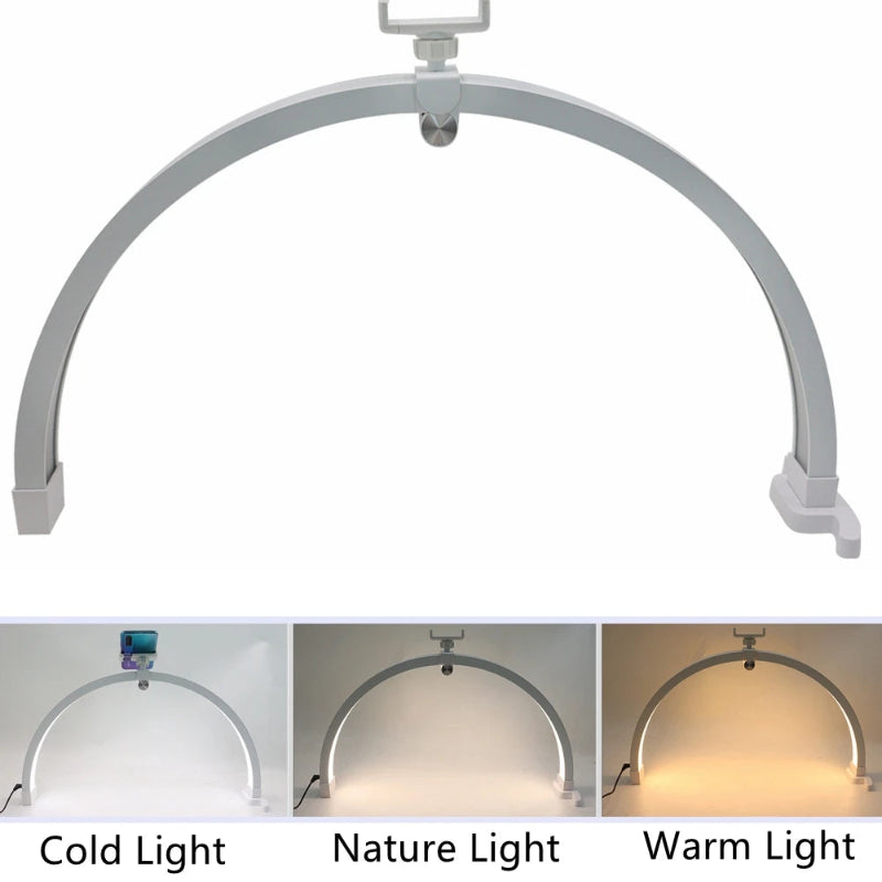 Half Moon Nail Table Lamp 56cm Foldable LED Manicure Desktop Light