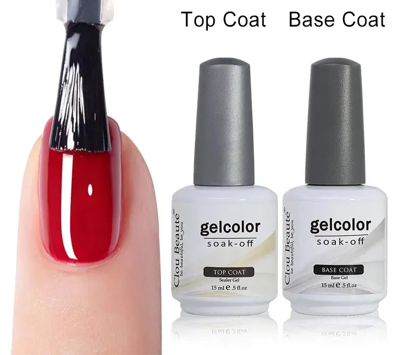 Top Coat and Base Coat UV Gel Nail Manicure