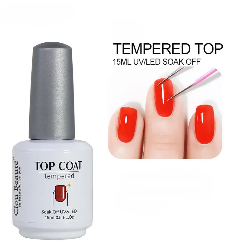 Top Coat and Base Coat UV Gel Nail Manicure
