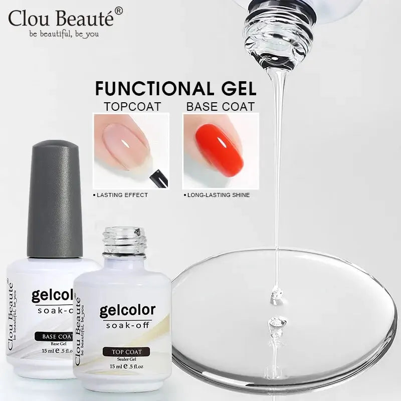 Top Coat and Base Coat UV Gel Nail Manicure