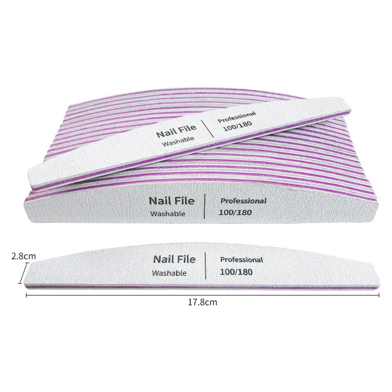 Nail File Professional Tools for Manicure Lime Gel Set Polisher