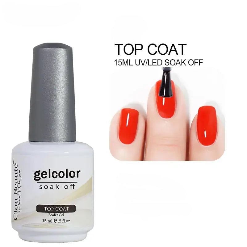 Top Coat and Base Coat UV Gel Nail Manicure