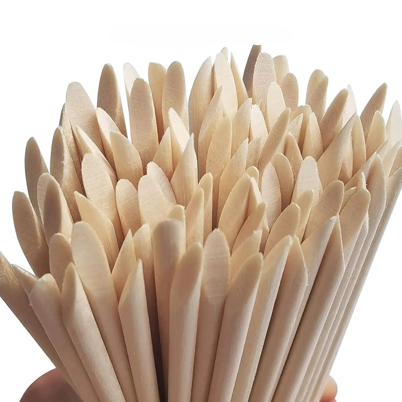 Nail Art Pusher Orange Wood Sticks Cuticle Pusher 100/50pcs