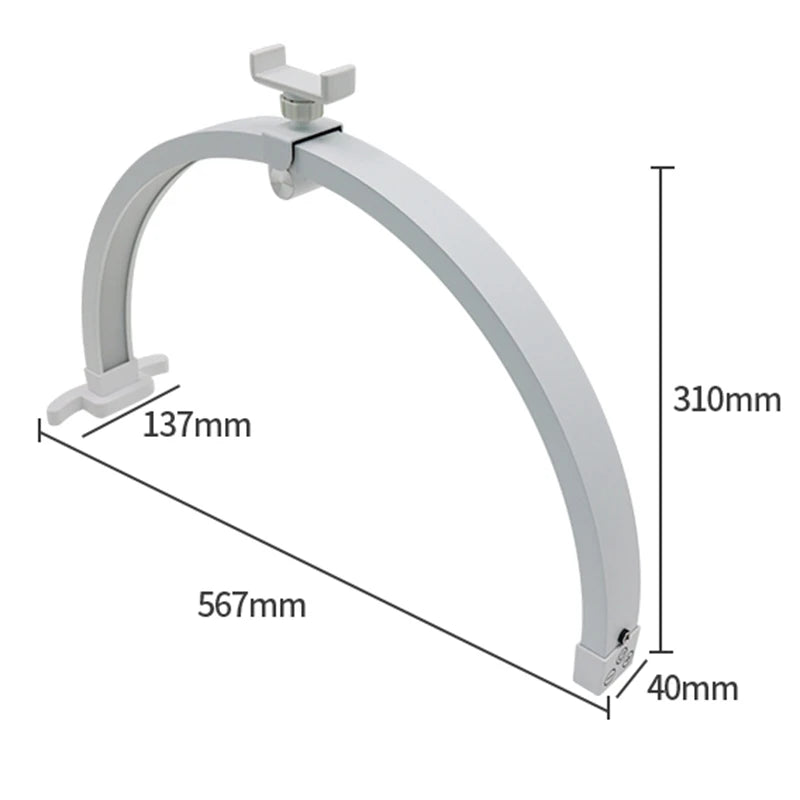 Half Moon Nail Table Lamp 56cm Foldable LED Manicure Desktop Light