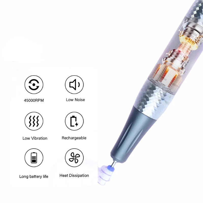 Professional Electric Nail Drill Machine 45000RPM