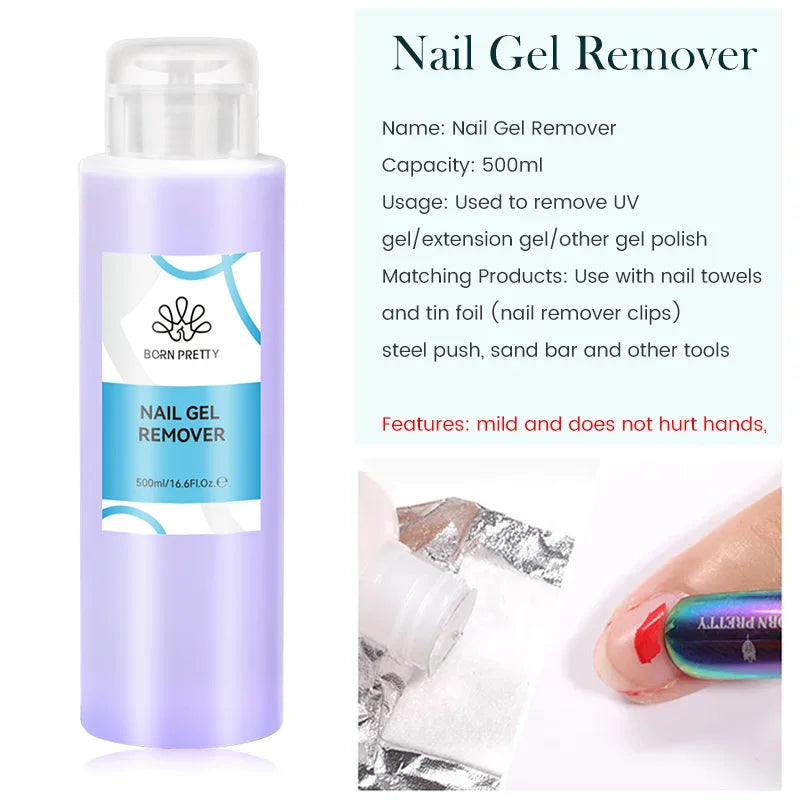 Nail Gel Remover Nail Brush Cleaner Nail Polish Cleaner Solution Liquid Manicure 500ml