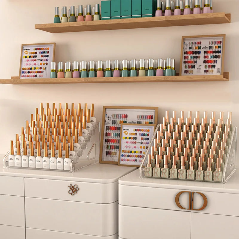 Layers Acrylic Nail Polish Display Rack Transparent Cosmetic Organizer 3/4/5/6/7