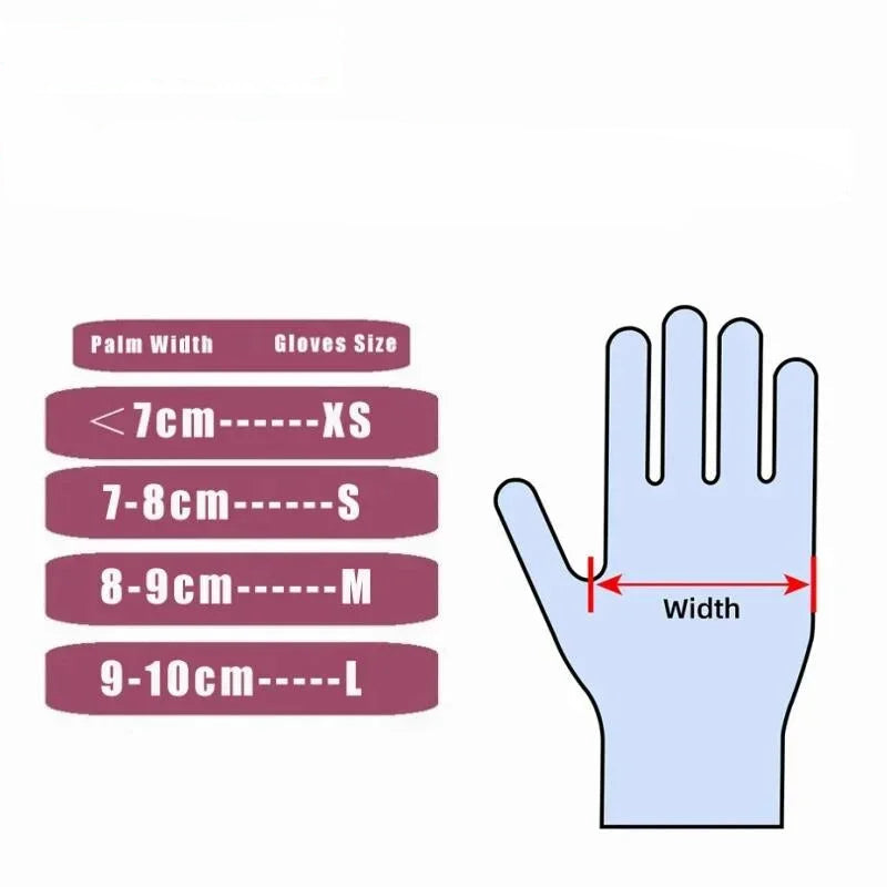 Nitrile Disposable Gloves Pink/Black 20/50/100PCS Powder Latex Free Cleaning Gloves