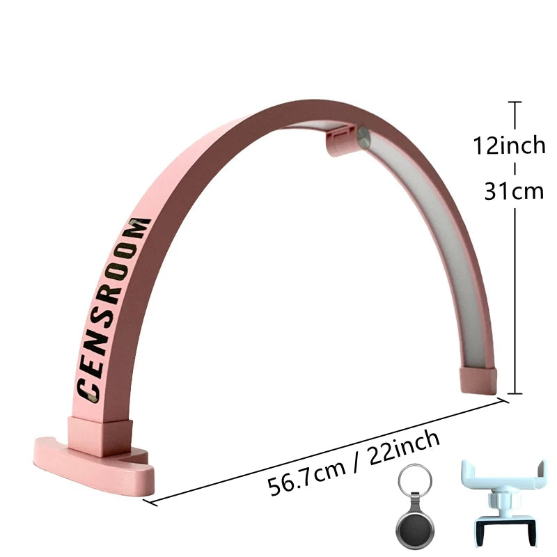Half Moon Nail Table Lamp 56cm Foldable LED Manicure Desktop Light