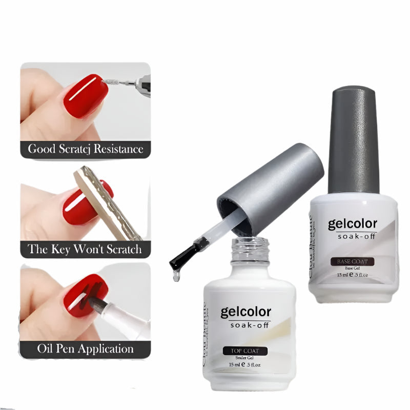 Top Coat and Base Coat UV Gel Nail Manicure
